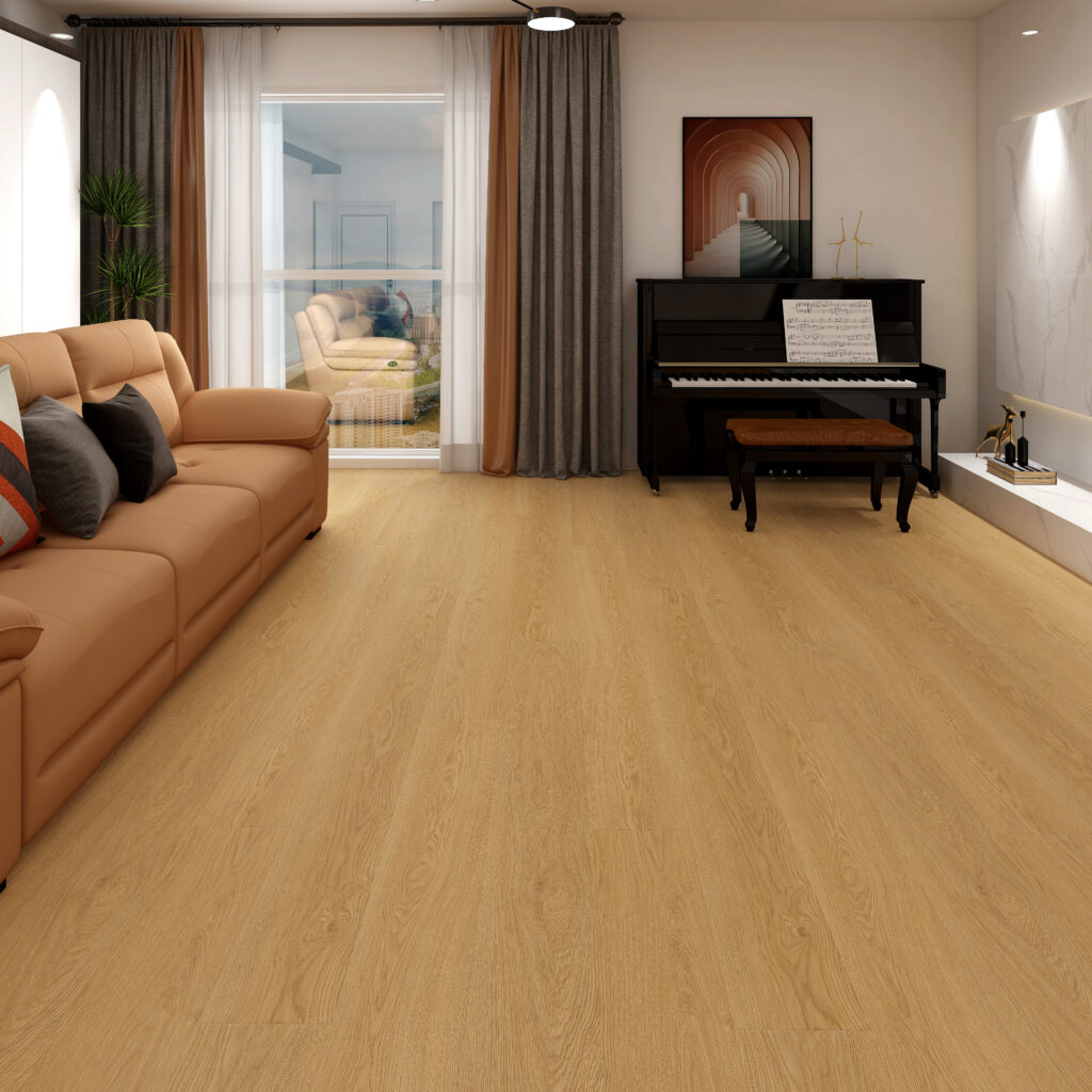 Suelos Vinílicos SPC acabado en madera color bronce, colección Terra nature Floor