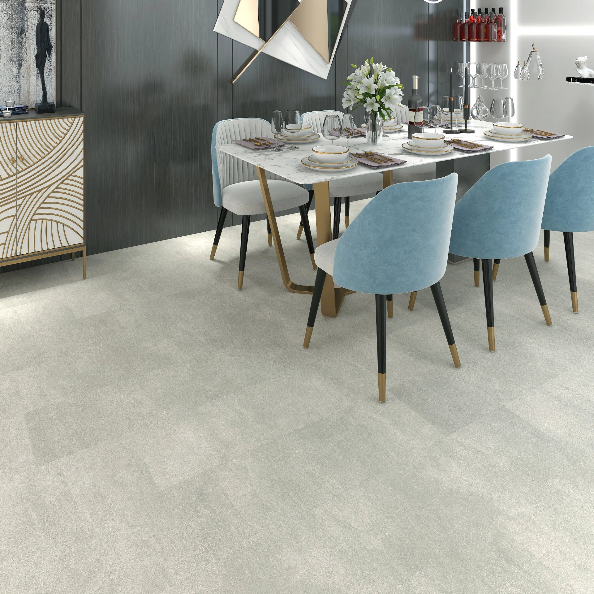 Suelos Vinílicos SPC acabado en piedra cemento, colección Stone nature Floor